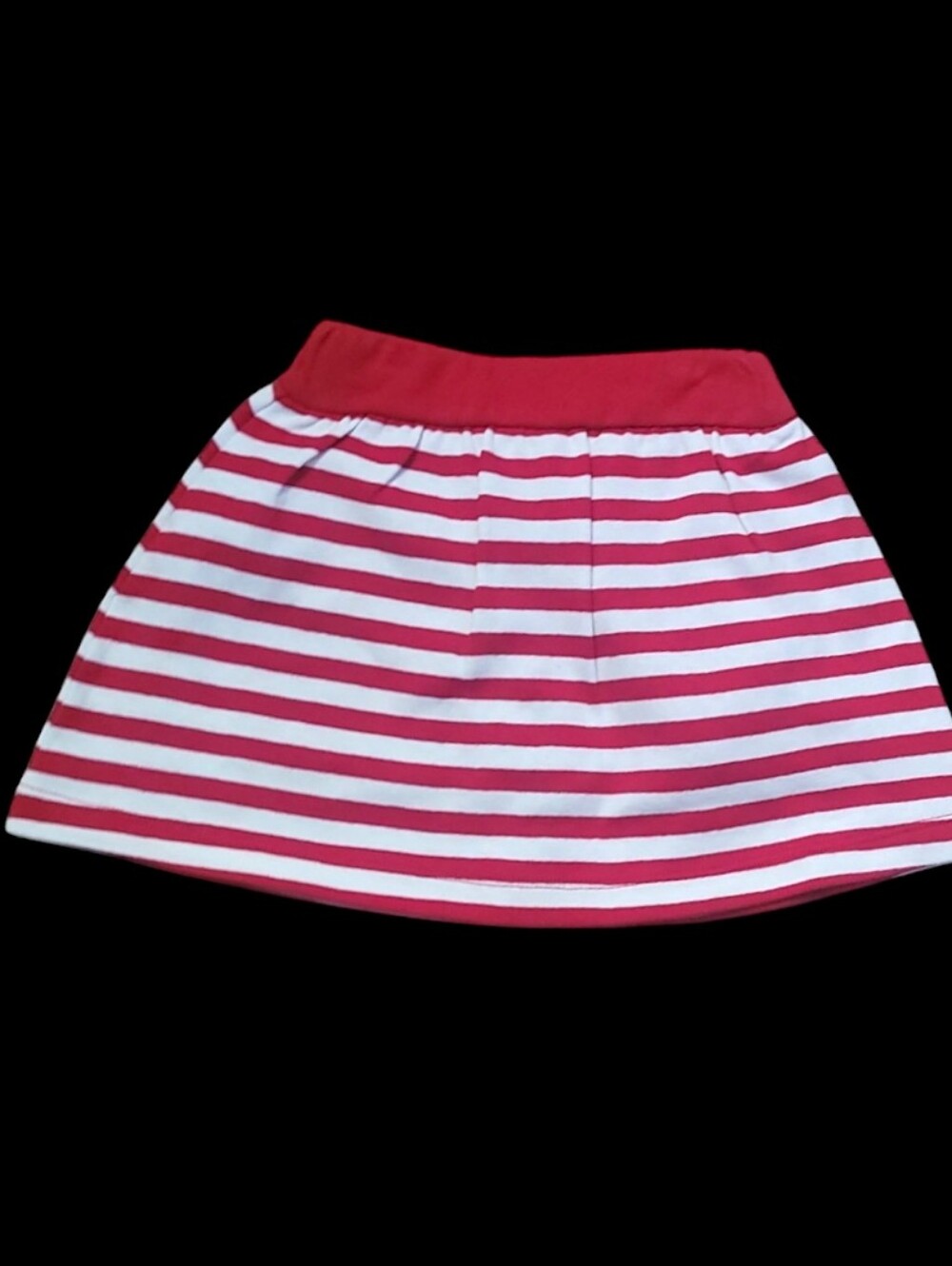 Luigi Kids by Acvisa Girl's Red & White Jersey Knit Skort